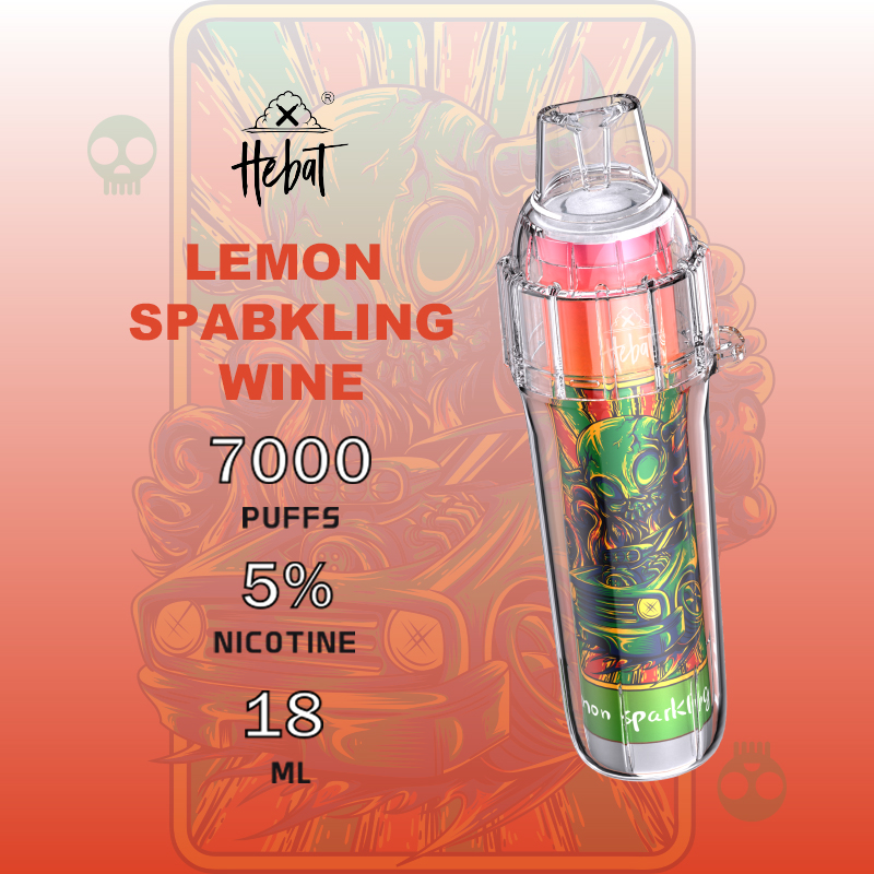 喜貝 Hebat Boom 一次性電子煙｜檸檬氣泡酒・拋棄式電子煙・約 7000 口・續行持久