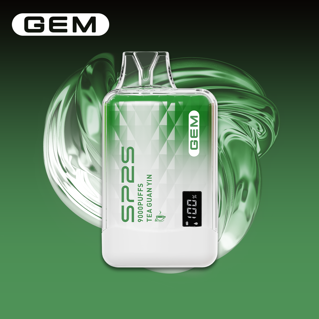 SP2 思博瑞 GEM 一次性電子煙｜鐵觀音口味・拋棄式電子菸・約 9000 口・數字屏顯示